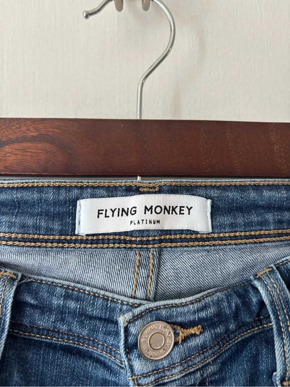 Flying Monkey Skinny Jeans — Blue Denim